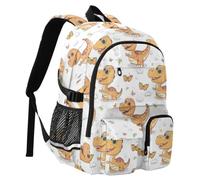 Reiacy Zaino scolastico per bambini, con dinosauro e farfalla, con simpatico cartone animato, grande capacità, borsa per laptop, zaino da viaggio per scuola media e università