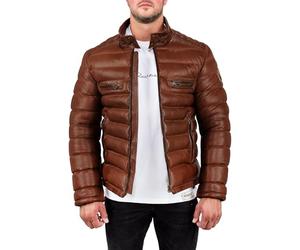 Reichstadt Uomo Bomber Vera Pelle Giacca RS016 Cognac XXL