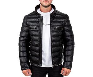 Reichstadt Uomo Bomber Vera Pelle Giacca RS016 Nero XL