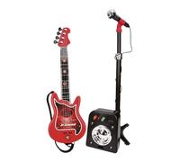 REIG 844 - Set di giocattoli per chitarra a 4 corde e microfono amplificato