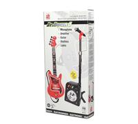 REIG 844 - Set di giocattoli per chitarra a 4 corde e microfono amplificato