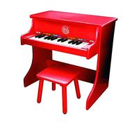 Reig Musicales – Pianoforte verticale 7094 elettronico in legno con panca per bambini rosso
