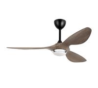 reiga Ventilatore da soffitto intelligente da 132 cm con luci e telecomando, ventilatore reversibile silenzioso con motore a corrente continua, moderno grigio scuro a 3 pale