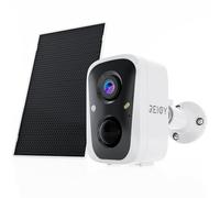 REIGY 4MP Telecamera WIFI Interno/Esterno Batteria Senza FIli, Videocamera Sorveglianza con Pannello Solare, Rilevazione di Movimento PIR, Audio a 2 Vie, IP65, Supporto 2,4GHz/5GHz