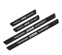 REIJAX 4 Pezzi Fibra di Carbonio Battitacco, per Peugeot 2008 2019-2023 2024 Esterno Battitacco Protezione Plates Anti-Graffio Scuff Adesivi Accessori