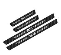 REIJAX 4 Pezzi Fibra di Carbonio Battitacco, per Peugeot 208 2019-2023 2024 Esterno Battitacco Protezione Plates Anti-Graffio Scuff Adesivi Accessori