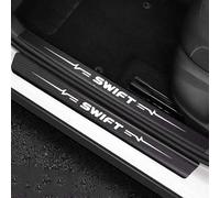 REIJAX 4 Pezzi Fibra di Carbonio Battitacco, per Suzuki Swift Hybrid CVT 2023 2024 Esterno Battitacco Protezione Plates Anti-Graffio Scuff Adesivi Accessori
