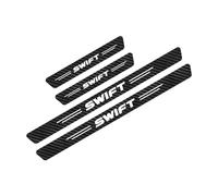 REIJAX 4 Pezzi Fibra di Carbonio Battitacco, per Suzuki Swift Hybrid CVT 2023 2024 Esterno Battitacco Protezione Plates Anti-Graffio Scuff Adesivi Accessori