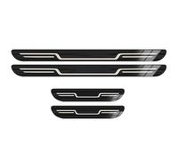 REIJAX 4 Pezzi Protezione per Soglia portiera Auto in Acciaio Inossidabile per Ford Focus (2005-2011) [MK4][MK2], Piastra Battitacco Auto AntiGraffio, Auto Accessori