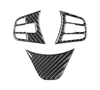 REIJAX Copertura Rivestimento Volante Auto in Fibra di Carbonio per BMW X1 X2 F48 F39 2016-2021, Adesivi Decorazione Pulsante del Volante Copertura Auto Interna Accessori,A/Black