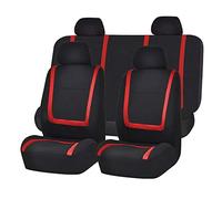 REIJAX Set Coprisedili Auto per Fiat Panda Cross 2012+, Set Completo Coprisedile Anteriori e Posteriori in Tessuto Poliestere Comoda e Traspirante, Compatibile con Airbag,C-Red