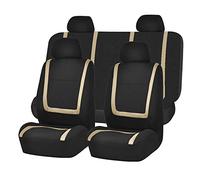 REIJAX Set Coprisedili Auto per Fiat Panda Cross 2012+, Set Completo Coprisedile Anteriori e Posteriori in Tessuto Poliestere Comoda e Traspirante, Compatibile con Airbag,E-Gold