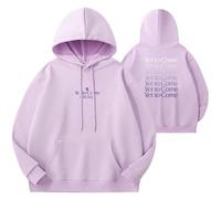 REIK Felpa con cappuccio da uomo BTS Kpop Busan World Tour maglione da donna Yet to Come Corea Hip Hop Pullover felpe, Ancora venire viola, M