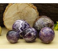 Reikiera Crystal Healing di Pietra Amethyst Naturale della Sfera della Pietra Preziosa Sfera con Anello Stand Reiki Tabella Decor-Scegli Taglia