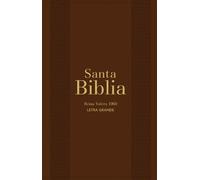 Santa Biblia / Holy Bible: Biblia RVR 1960 letra grande tamaño manual marrón con cierre e índice, palabras de Jesus en rojo, ... (Spanish Edition), Words of Jesus in Red