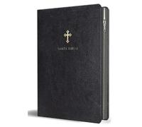 Biblia Reina Valera 1960 Tamano grande, letra grande piel negra con cremallera
