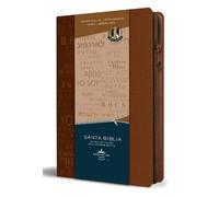 Biblia RVR 1960 letra grande tamaño manual cremallera e índice canela nombres