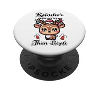 Reindeer Are Better Than People Reindeer Inverno Natale PopSockets PopGrip Adesivo