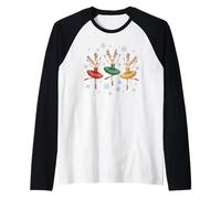Reindeer Ballet Dancing Christmas Ballet Dance Costume Maglia con Maniche Raglan