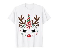 Reindeer Christmas Family Matching Merry Xmas Holiday Men Maglietta