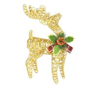 Reindeer Decor - Decorazione natalizia in metallo, decorazione per feste con a LED, elegante per interni esterni, decorazione domestica, Home Living Room Entryway Holiday Mantle Decoration