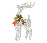 Reindeer Decor - Decorazione natalizia in metallo, decorazione per feste con a LED, elegante per interni esterni, decorazione domestica, Home Living Room Entryway Holiday Mantle Decoration