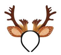 Reindeer Headband Adult, Christmas Accessories Boppers Hats, Cute Realistic Deer Antlers Headband, Christmas Headband 2025, Animal Ears Headband For Annual Holiday Photoshoot
