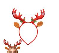 Reindeer Party Headbands, Christmas Hair Accessories, Glitter Antler Hair Hoop, Cute Headbands with Sparkling Ears and Holiday Charm, for Kids Girls School Celebrations Family Gatherings Dinner Events