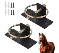 Reinforced Feed Hook, Portable Bucket Mount Hanger, 6.4 Inches Locking Feature with Feed Holder, Strong Metal Stall Mount Bracket System, Barn Hook with Rustic Design Animal Holder for Statable Setup
