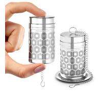 Reinmoson Infusore per tisane acciaio inox - 3 × 5,6 cm mini infusore tè a maglia extra fine, filtro tè infusione, colino filtro per tisane, confezione da 2, ideale per tè nero, rooibos, ecc.