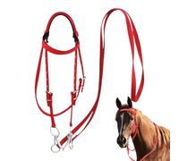 Reins Di Cavallo - Briglia Intrecciata Regolabile | Rinnovi Di Sicurezza Con Ganci A Scatto, Durevole Addestramento Equino Piombo Per Ranch, Trail & Dressage, Nylon/poli Corda Morbido Ma Forte Per Cav