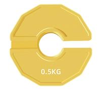 Reinscer 1 pezzo Gym Micro piastre per manubrio corto, peso frazionale, peso frazionale, in gomma, catena aggiuntiva gialla, 0,5 kg