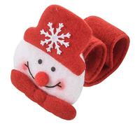 Reinscer 1 pezzo Natale bussare cerchio braccialetto orologio Natale bambini regalo Babbo Natale pupazzo di neve Capodanno giocattolo decorazione polso (modelli di pupazzo di neve di Natale)