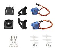 Reinscer 1 set di supporto per piattaforma PTZ girevole e inclinabile a doppio asse, con 2 accessori di ricambio 9G con 2 servo 9G con 2 servo 9G per montaggio drone FPV
