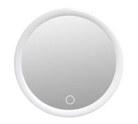 Reinscer 1 Specchio Ingranditore da 10X con Luce, Specchio per Trucco con Luci, Specchio Ingranditore Compatto A LED In ABS per Bagno, Camera da Letto, Hotel.