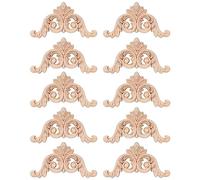 Reinscer 10 Pezzi Intaglio nel Legno Decalcomania Legno Intagliato Modanature Angolo Applique Casa Porta Decorazione Intaglio nel Legno per Porte