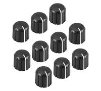 Reinscer 10 pezzi Potenziometro Controllo Knobs per Chitarra Elettrica Volume Tone Knobs Nero D Tipo 6 mm