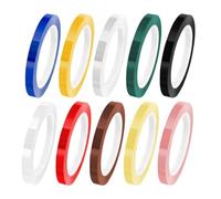Reinscer 10 rotoli di nastro adesivo autoclave, 216 piedi, nastro di identificazione per strumenti, 10 colori, 0,315 larghezza