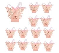 Reinscer 100PZ Bomboniera per Farfalle Bomboniera per Feste di Compleanno (Rosa)