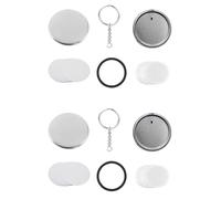 Reinscer 100x Forniture per per Bottoni, Kit per La Creazione di Spilli da 58 mm/2,25 Pollici per Macchina per Bottoni, Set di Badge per Bottoni in Metallo