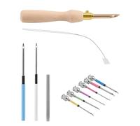 Reinscer 11Pcs Punch Needle Tool Kit Ricamo Stitching Punch Needle e Needle Threader Ricamo Poking Tools