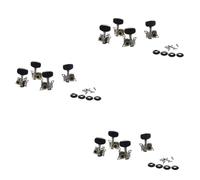 Reinscer 12 Pezzi Ukulele Chitarra e Piccolo 12 Corde Della Chitarra Spine di Sintonia Mecchaniche 6R e 6L, di Montaggio Incluso - e Nero