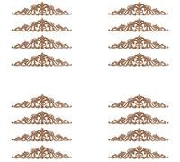 Reinscer 16 Pezzi di Intaglio del Legno Decalcomania Legno Intagliato Mobili Appliques Angolo Onlay Applique Mobili Casa Porta Decor Fai da Te