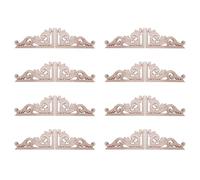 Reinscer 16 Pezzi Sinistra + (Ogni 8 Pz) Vintage Intagliato in Legno Angolo Onlay Arredamento da Parete Decor Non Verniciato Cornice Applique