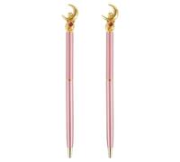 Reinscer 2 PEZZI Moon Pen - Anime Rose Gold Penne per l'inizio della scuola, penne gel nere, set di cancelleria, 0,5 mm