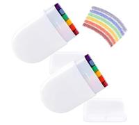 Reinscer 2 pezzi pittura viso e corpo in colori - Pittura viso con bandiera Gay-Pride-Day - Matite colorate LGBT con strisce per il Gay-Pride-Day