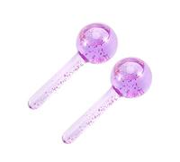 Reinscer 2 pz Bellezza Ghiaccio Hockey Viso Massaggio Pelle Cura Vetro Bellezza Sfera Onde Di Ghiaccio Bacchetta Viola