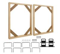Reinscer 2 Set Kit Telaio Tela in Legno Massello Fai da Te, Barelle Telaio Tela 16X20 Pollici Legno per Dipinti A Olio, Stampe e Poster Facili da Usare