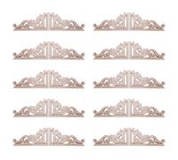 Reinscer 20 Pezzi Sinistra + (Ogni 10 Pz) Vintage Intagliato in Legno Angolo Onlay Arredamento da Parete Decor Non Verniciato Cornice Applique