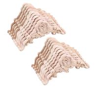 Reinscer 20 pz Floreale in Legno Intagliato Decal Angolo Applique Decorare Cornice in Legno Figurine